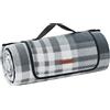 SONGMICS Coperta Picnic, 200 x 200 cm, Grande Telo da Campeggio, Parco, Giardino, Esterno, Spiaggia, Strato Impermeabile, Pieghevole, Grigio e Bianco GCM61GW