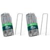 VOUNOT® Set da 200 Picchetti di Fissaggio per Telo Pacciamatura in Metallo Zincato, Picchetti da Giardino a U 150x30 mm Ø 3 mm, per Teli Anti Erbacce, Reti, Prato Artificiale e Tubo Irrigazione