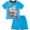 SONIC THE HEDGEHOG Ring - Pigiama corto per bambini, Blu, 7-8 Years