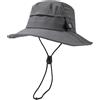 Huakunda Cappello da sole da uomo per attività all'aria aperta, con bussola rimovibile, cappello per safari, cappello rapido boonie per escursioni, trekking, campeggio, grigio., Taglia unica