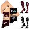 SockTailor Calze Uomo Lunghe in Caldo Cotone, Fantasia 500, Calzini Uomo Lunghi, Calze Uomo Invernali, Idee Regalo, 2 Paia