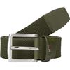 Tommy Hilfiger Uomo Cintura Denton Elastic 3,5 cm Intrecciata, Verde (Army Green), 105 cm
