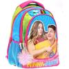 PRESTIGE & DELUXE Zaino Ovetto Ninna e Matti per Bambini Scuola Elementare, 32 x 21 x 42 cm + omaggio 7 penne + portachiave paillettes