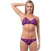 Okeo Costume Piscina Donna, Costume Nuoto Donna, Due Pezzi, Push up con Coppe Estraibili, Tessuto in Revolutional Shiro, Foderato, Fantasia (IT, Numero, 40, Regular, Regular, Brush)