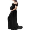 Tomwell Abito Fotografico Premaman Maxi Vestito Fotografico Eleganti Fuori Spalla Chiffon Gravidanti Abbigliamento Maternity Dress Gonna di Lunghezza del Pavimento