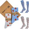 SockTailor Calze Uomo Lunghe in Caldo Cotone, Fantasie Eleganti e Divertenti Agrumi, Calze Uomo Invernali, Calzini Uomo Lunghi Unisex 41 46, Made in Italy, 2 Paia, Pacchetto Ecologico