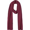 Bovari sciarpa 100% cashmere - donna/uomo - sciarpa accogliente in maglia di cashmere - alta qualità - misura 32 cm x 180 cm (rosso vino)
