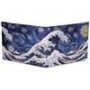 mighty wallet - Portafoglio minimalista ultra sottile in tyvek da uomo, porta carte per tasca frontale, anti strappo, leggero, doppia piega, portafoglio di carta originale, grande onda stellata