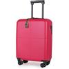 JLY Premium Blush Peach Grande Valigia 100% Policarbonato Tedesco, 4 Ruote Spinner Grande Check-in Hard Shell Bagaglio a mano (Rosso, S (55cm))