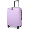 JLY Trolley Medio da Stiva, 4 Ruote, Espandibile 17%, TSA, Lilla