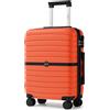 KONO Valigia Bagaglio a Mano 55x40x20 Trolley ABS+PC (Arancione) | Ruote Silenziose a 360°, Lucchetto a Combinazione, Guscio Rigido Leggero Resistente a Urti e Graffi, Manico Regolabile