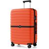 KONO Valigia Grande Trolley 76,5 cm Rigida ABS+PC (Arancione)