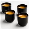 Maxito Tazzine da caffè in gres porcellanato da 85 ml, set da 4 pezzi, per amanti del caffè, per caffè e caffè