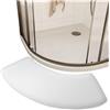 AYWTIUN Tappeto doccia curvo Tappetino curvo for porta del bagno | Piede WC con doccia(White)