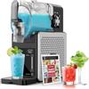 Azmsary Slush Machine - Macchina per slushy da 2,5 l, senza bisogno di ghiaccio, con display LED, 6 programmi predefiniti per margarita, colpiti, frullati, funzionamento a un pulsante, pulizia