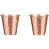 Laromene 2 bicchieri in rame puro da 70 ml, per Moscow Mule, bicchieri da liquore, bicchieri da vino per feste, tequila, vodka, cocktail, acqua