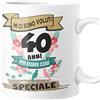 fashwork Tazza Compleanno 40 Anni Regalo Divertente Originale Uomo Donna