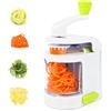 Euablfo Spiralizzatore di Verdure, 4 in 1 Affettatrice a Spirale, con Contenitore di Raccolta, Senza BPA, per Zucchine, Carote, Tagliatelle di Verdure, Cetrioli Patate, Cipolla