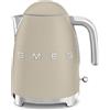 Smeg, Bollitore Elettrico KLF03MLMEU 1,7 L, Filtro Anticalcare Lavabile, Autospegnimento di Sicurezza, Indicatore Livello di Acqua, Base Antiscivolo e Avvolgicavo Integrato, Potenza 2400W, Moonlight