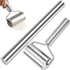 IIRC Mattarello piccolo in acciaio inox, 2 pezzi, antiruggine, per pizza e | Realizzato in acciaio inossidabile di alta qualità, durevole e facile da pulire. Ideale per pizza, torte, pasta e biscotti.