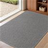 LEKEEPGO Zerbino Ingresso Interno 81 x 121 cm, Tappeto Ingresso Interno Antiscivolo, Assorbente, Tappetino Entrata Lavabile per Casa Porta, Corridoio, Grigio chiaro