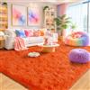 iEvery Tappeto arancione per soggiorno, grande, 200 x 300 cm, soffice tappeto shaggy per camera da letto, antiscivolo, moderno, morbido peluche, tappeto shaggy, da interni, a pelo lungo, per salotto