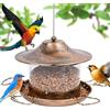Glovios 1.8L Mangiatoia per uccelli,Mangiatoia per uccellini da esterno,Hanging Wild Bird Feeder,for Wild Birds, Sparrows and Garden Birds,for Outdoor/Garden,Rame