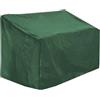 ZONADAH Copertura per panchina da giardino a 2 posti, 134 x 66 x 89 cm, antivento, protezione dai raggi UV, per esterni, impermeabile, per mobili da parcheggio, copridivano verde, 210D