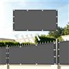 AUWUUA Telo Frangivisto per Balcone 40x100cm Copri Ringhiera Balcone Esterno, Recinzione Copertura per Privacy Giardino Protezione UV con Occhielli e Fascetta per Terrazza Esterno-Antracite