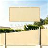 AUWUUA Telo Frangivisto per Balcone 150x150cm Copri Ringhiera Balcone Esterno, Recinzione Copertura per Privacy Giardino Protezione UV con Occhielli e Fascetta per Terrazza Esterno-Giallo