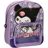 CERDÁ LIFE'S LITTLE MOMENTS Zainetto bambina Kuromi | Zainetto lilla con scomparto principale, tasca frontale trasparente e manico superiore, 3 L