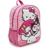 CERDÁ LIFE'S LITTLE MOMENTS Zainetto Hello Kitty & Kuromi | Zainetto rosa con dettagli 3D, scomparto principale, manico superiore e tasca in rete, 2 L