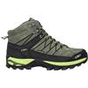 CMP Rigel Mid Trekking Shoes WP, Scarpe da Trekking Uomo, Kaki-Acido, 47 EU