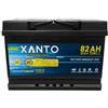 Xanto Batteria Auto 82Ah 800A 12V SMF con Occhio Magico, Formato L3, Dimensioni 278 x 175 x 190 mm, Batteria Avviamento Senza Manutenzione per Auto e Veicoli Compatibili