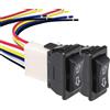 Gebildet 2pz Universale 5-Pin Interruttore Finestra Auto Controllo Auto Master Interruttore a Bilanciere con Interruttore e Cablaggio Interruttore Momentaneo Sollevatore Vetro DC 12V