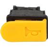 HWBZDPZQD 1 pulsante interruttore clacson for auto, interruttore a pressione momentaneo, plastica ABS gialla + nera, for bici elettriche, motociclette, parti interne