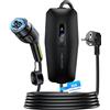 VDLPOWERVP Cavo Ricarica Auto Elettrica Tipo 2 Schuko 3,68kW 16A 8m Colonnina Ricarica Auto Elettrica Wallbox Portatile IP65 IEC 62196-2 Compatibile Model 3/Y Zoe Spring