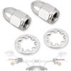 HOKUOTOLITE Kit Dadi Ciechi 5/16 in-24 & Rondelle Bloccaggio Specchietto Manubrio per Harley CVO Dyna Electra Glide Road Glide Road King Softail Street Glide Sportster 1200 883, Cromato
