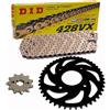 D.I.D Daido Kogyo Co., Ltd. Set catena, adatto per GSX-S 125 17-20, catena DID 428 VX G&B Gold 122 aperta 14/45