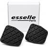 Esselle Parts Copripedali per Volkswagen Golf 7 Cambio Manuale, Set Pedaliera in Gomma Antiscivolo, Copri Pedali Freno e Frizione ad Incastro Plug & Play, Resistenti all'Usura, Nero