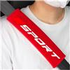 Adunsiaoto 2 Pezzi Imbottiture Cinture Sicurezza Auto Morbidi Comodi Cuscinetti, Morbida Confortevole Spallina Cintura Sicurezza Auto Universale, Spallina Cintura Sicurezza Auto Peluche(Rosso)
