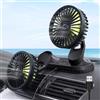 CHENBOOW Ventilatore Auto 12V,Ventilatore per Auto,Ventilatore Doppia Testa per Auto,12V Ventilatore di Raffreddamento,Ventola per Auto a Doppia Testa Ventola di Raffreddamento,per Auto,Camion,SUV,Camper