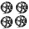 Generico 4 Cerchi in lega per Golf 5 6 7 8 17 pollici modello rs5 nero diamantato
