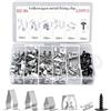 MISIQIMA 120 pezzi set di fissaggio per auto in metallo, clip per console anteriore con scatola, clip in metallo per il fissaggio del rivestimento interno della console centrale di VW