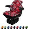 Binbir Trend Coprisedile universale resistente per trattori mobili senza poggiatesta, coprisedile per carrelli elevatori, motivo camuflage, 8 colori (Impertex rosso camuflage)