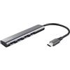 Trust Halyx 4 Porte Hub USB-C 3.2 Gen 1, Velocità 5 Gbps, Grigio