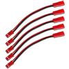VUNIVERSUM 4 cavi di prolunga a 2 pin JST BEC, 30 cm, maschio e femmina, 20 AWG, per batteria Lipo 1s 2s, modellismo