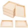 OLYCRAFT 10 confezione Vassoi per Puzzle In Legno 12x12cm Vassoi Da Portata In Legno Grezzo Blocchi Cubici Vasso Portaoggetti per Puzzle 3D Organizer per La Conservazione e Il Montaggio