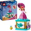 LEGO ǀ Disney Princess Ariel Ballerina - Trottola Giocattolo con Mini Bambolina, Figura di Flounder e Accessori come un Diamante e una Chiave - Idea Regalo per Bambine da 5 Anni in su - 43259