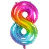 Folat Palloncino in alluminio Yummy Gummy Rainbow Numero 8-86 cm, Multicolore, 63248